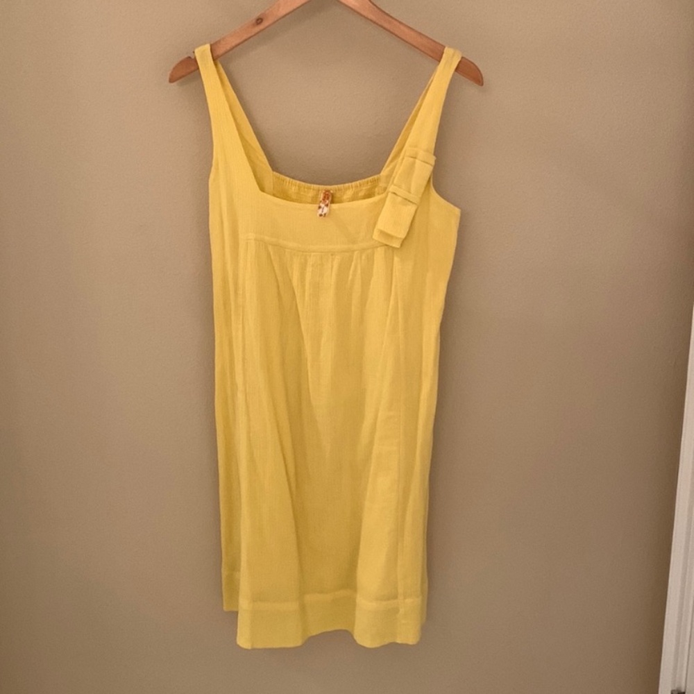 Anthropology yellow dress